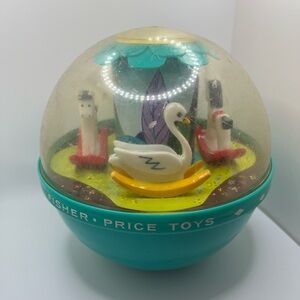 Fisher Price 165 Roly Poly Chime Ball - Horses and Swans - 1966 Vintage